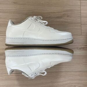 Nike Foamposite Air Force 1 low triple white sneakers